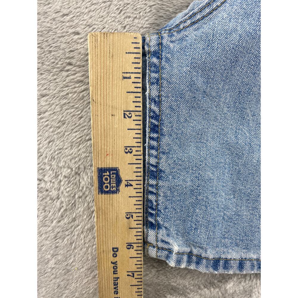 Vintage Lee Relaxed Fit Elastic Back Denim Mom Shorts Women's Size 14 Light Wash - Picture 6 of 7